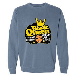 Black Queen The Most Powerful Piece In The Game African Afro Garment-Dyed Sweatshirt