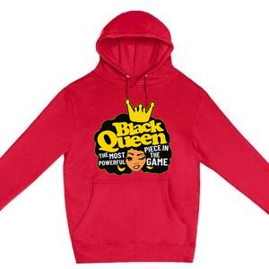 Black Queen The Most Powerful Piece In The Game African Afro Premium Pullover Hoodie