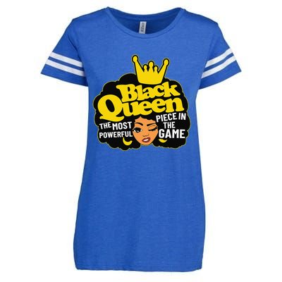 Black Queen The Most Powerful Piece In The Game African Afro Enza Ladies Jersey Football T-Shirt