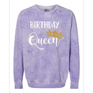 Birthday Queen Tiara Crown 21 30 40 50 Birthday Gift Colorblast Crewneck Sweatshirt