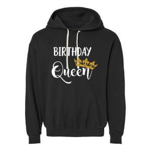 Birthday Queen Tiara Crown 21 30 40 50 Birthday Gift Garment-Dyed Fleece Hoodie