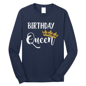 Birthday Queen Tiara Crown 21 30 40 50 Birthday Gift Long Sleeve Shirt