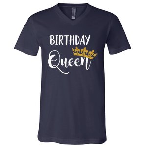 Birthday Queen Tiara Crown 21 30 40 50 Birthday Gift V-Neck T-Shirt