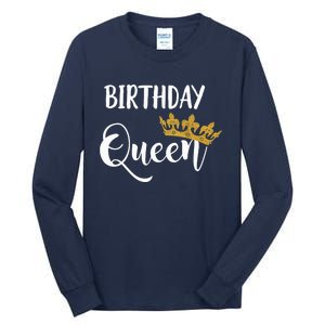 Birthday Queen Tiara Crown 21 30 40 50 Birthday Gift Tall Long Sleeve T-Shirt