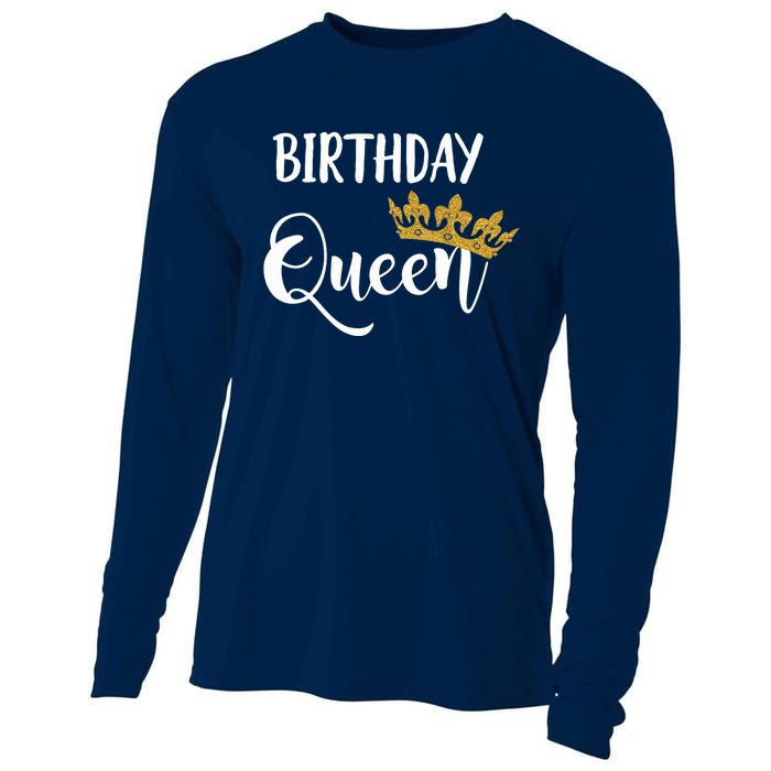 Birthday Queen Tiara Crown 21 30 40 50 Birthday Gift Cooling Performance Long Sleeve Crew