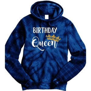 Birthday Queen Tiara Crown 21 30 40 50 Birthday Gift Tie Dye Hoodie