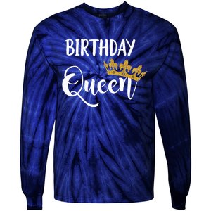 Birthday Queen Tiara Crown 21 30 40 50 Birthday Gift Tie-Dye Long Sleeve Shirt