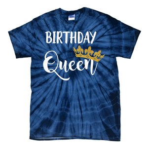 Birthday Queen Tiara Crown 21 30 40 50 Birthday Gift Tie-Dye T-Shirt