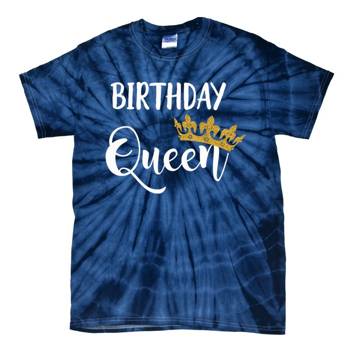 Birthday Queen Tiara Crown 21 30 40 50 Birthday Gift Tie-Dye T-Shirt