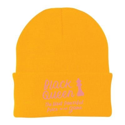 Black Queen The Most Powerful Piece In The Game Melanin Gift Knit Cap Winter Beanie