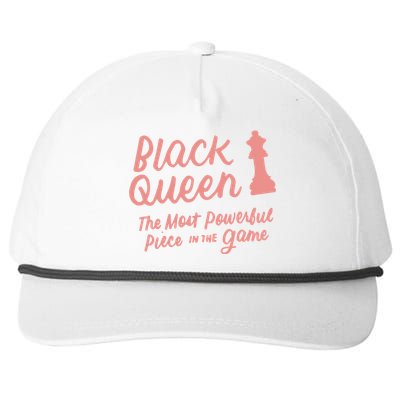 Black Queen The Most Powerful Piece In The Game Melanin Gift Snapback Five-Panel Rope Hat