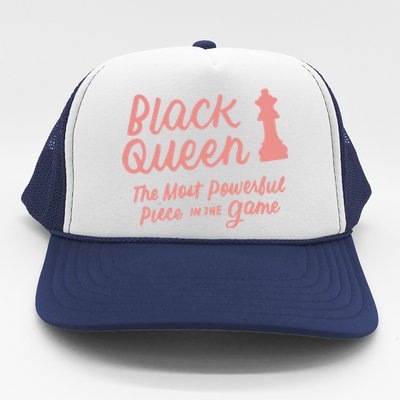 Black Queen The Most Powerful Piece In The Game Melanin Gift Trucker Hat