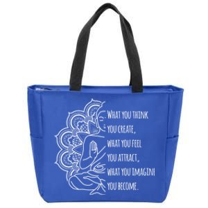 Buddha Quotes Thoughts Spirituality Meaningful Gift Tee Yoga Gift Zip Tote Bag