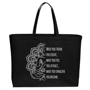 Buddha Quotes Thoughts Spirituality Meaningful Gift Tee Yoga Gift Cotton Canvas Jumbo Tote