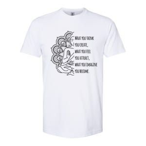 Buddha Quotes Thoughts Spirituality Meaningful Gift Tee Yoga Gift Softstyle CVC T-Shirt