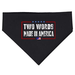 BIDEN QUOTE Two Words, Made In America USA-Made Doggie Bandana