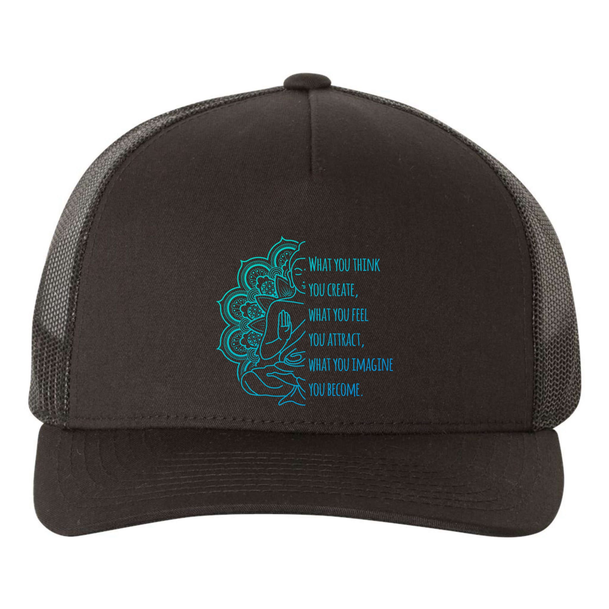 Buddha Quotes Thoughts Spirituality Meaningful Gift Yoga Gift Yupoong Adult 5-Panel Trucker Hat
