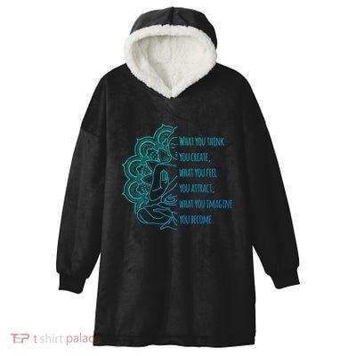 Buddha Quotes Thoughts Spirituality Meaningful Gift Yoga Gift Hooded Wearable Blanket