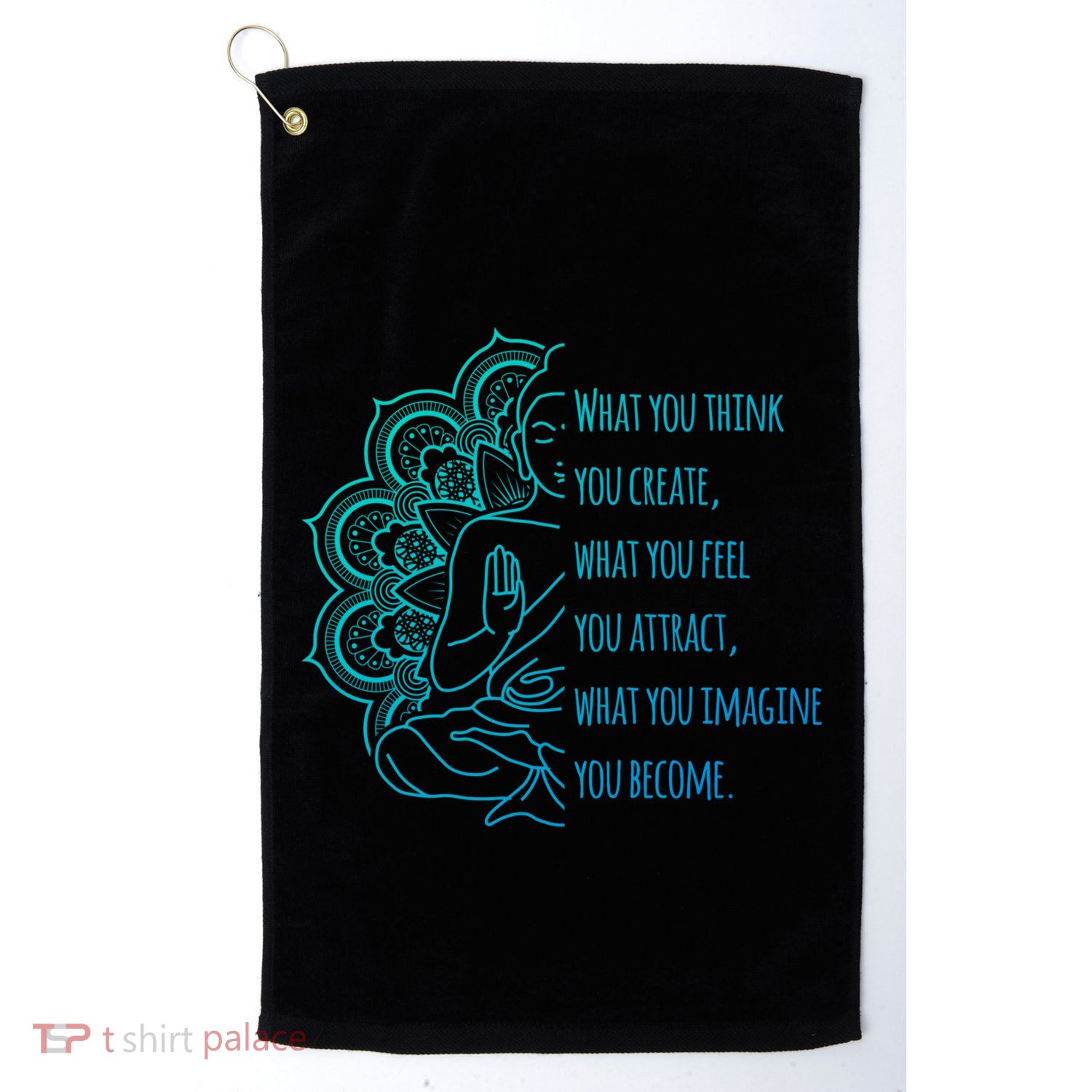 Buddha Quotes Thoughts Spirituality Meaningful Gift Yoga Gift Golf Towel