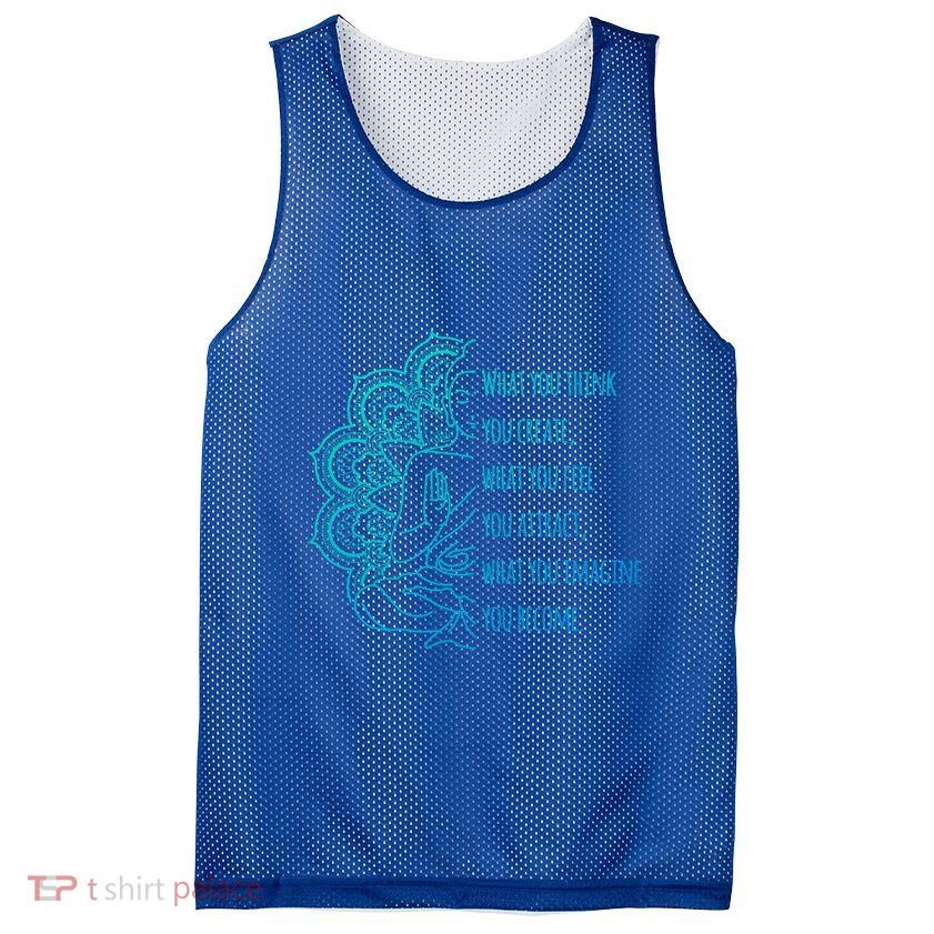 Buddha Quotes Thoughts Spirituality Meaningful Gift Yoga Gift Mesh Reversible Basketball Jersey Tank