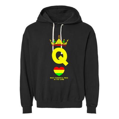 Black Queen The Most Powerful Piece In The Game Juneteenth Garment-Dyed Fleece Hoodie