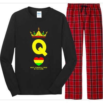 Black Queen The Most Powerful Piece In The Game Juneteenth Long Sleeve Pajama Set