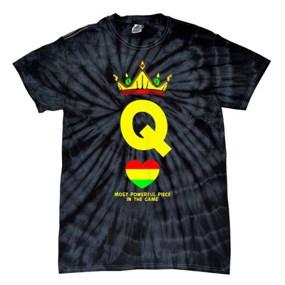 Black Queen The Most Powerful Piece In The Game Juneteenth Tie-Dye T-Shirt