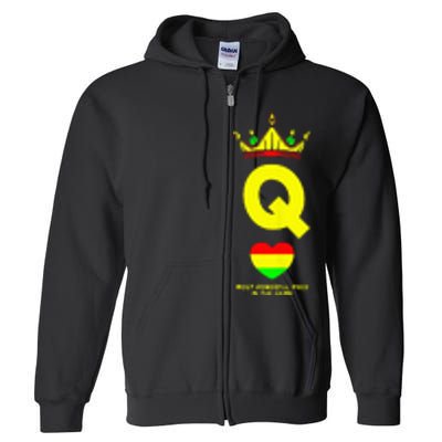 Black Queen The Most Powerful Piece In The Game Juneteenth Full Zip Hoodie