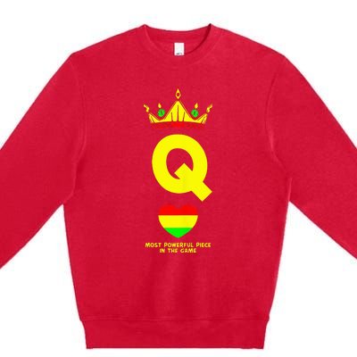 Black Queen The Most Powerful Piece In The Game Juneteenth Premium Crewneck Sweatshirt