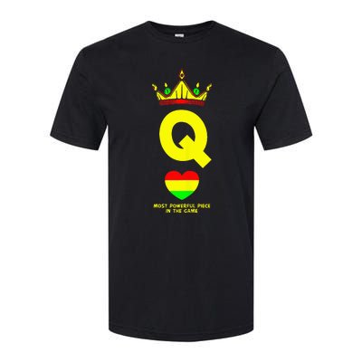 Black Queen The Most Powerful Piece In The Game Juneteenth Softstyle CVC T-Shirt