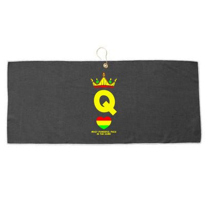 Black Queen The Most Powerful Piece In The Game Juneteenth Large Microfiber Waffle Golf Towel