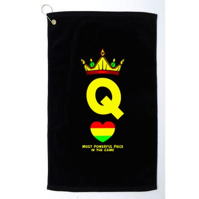 Black Queen The Most Powerful Piece In The Game Juneteenth Platinum Collection Golf Towel