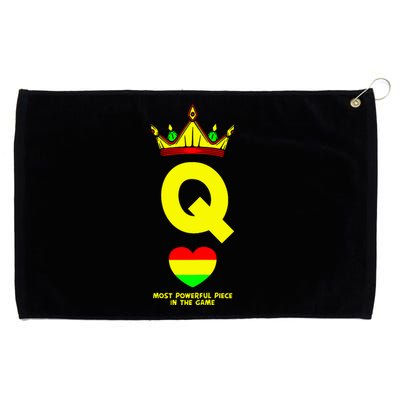 Black Queen The Most Powerful Piece In The Game Juneteenth Grommeted Golf Towel