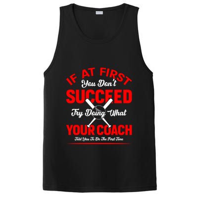 Baseball Quotes Try Doing What Your Coach Told You To Do The First Time PosiCharge Competitor Tank