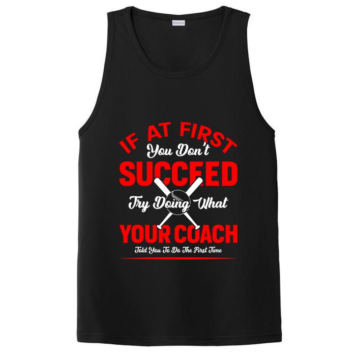Baseball Quotes Try Doing What Your Coach Told You To Do The First Time PosiCharge Competitor Tank