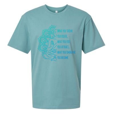 Buddha Quotes Thoughts Spirituality Gift Yoga Gift Sueded Cloud Jersey T-Shirt