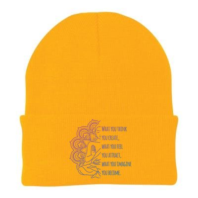 Buddha Quotes Thoughts Spirituality Gift Yoga Gift Knit Cap Winter Beanie