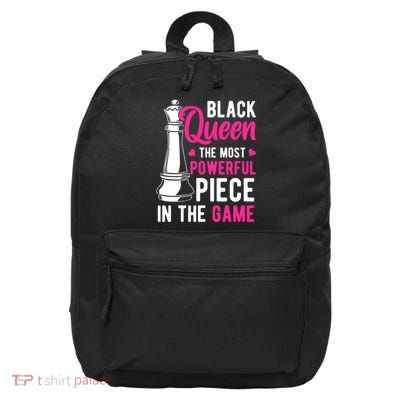 Black Queen The Most Powerful Piece In The Game Women 16 in Basic Backpack