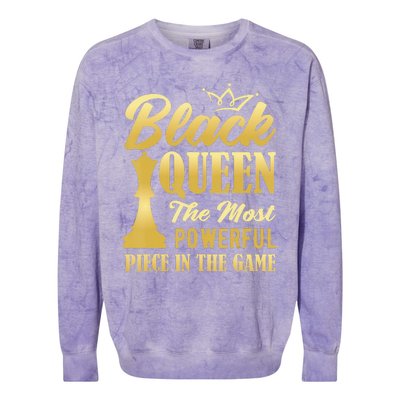 Black Queen The Most Powerful Piece in The Game Colorblast Crewneck Sweatshirt