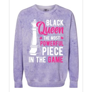 Black Queen The Most Powerful Piece In The Game Gift Colorblast Crewneck Sweatshirt