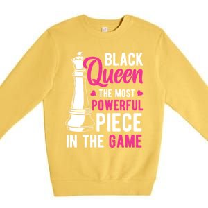 Black Queen The Most Powerful Piece In The Game Gift Premium Crewneck Sweatshirt