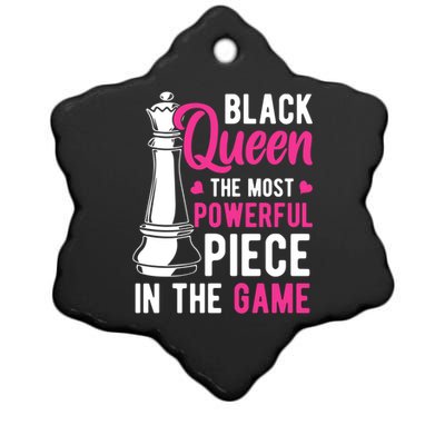 Black Queen The Most Powerful Piece In The Game Gift Ceramic Star Ornament