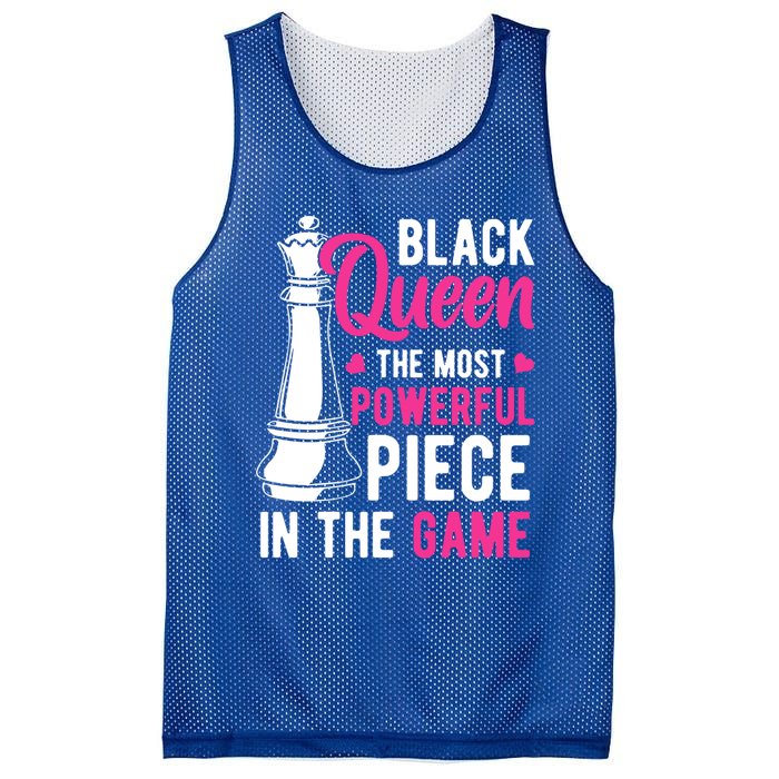 Black Queen The Most Powerful Piece In The Game Gift Mesh Reversible Basketball Jersey Tank