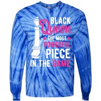 Black Queen The Most Powerful Piece In The Game Gift Tie-Dye Long Sleeve Shirt