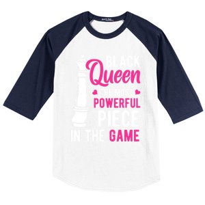 Black Queen The Most Powerful Piece In The Game Gift Baseball Sleeve Shirt