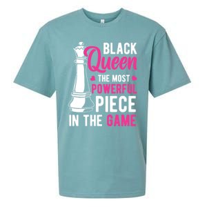 Black Queen The Most Powerful Piece In The Game Gift Sueded Cloud Jersey T-Shirt