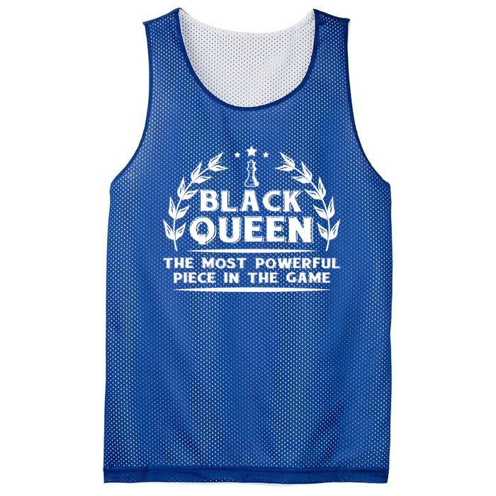 Black Queen The Most Powerful Piece Chess African American Gift Mesh Reversible Basketball Jersey Tank