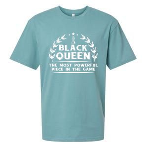 Black Queen The Most Powerful Piece Chess African American Gift Sueded Cloud Jersey T-Shirt