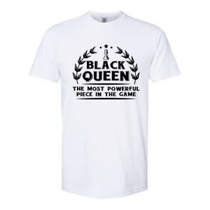 Black Queen The Most Powerful Piece Chess African American Gift Softstyle CVC T-Shirt