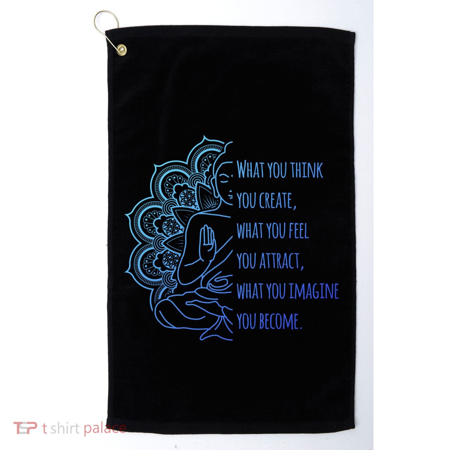 Buddha Quotes Thoughts Spirituality Meaningful Gift Yoga Gift Golf Towel